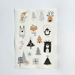 Naklejki ŚWIĄTECZNE A5 na kartki prezenty kalendarz adwentowy