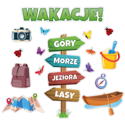 Dekoracja na ZAKOŃCZENIE ROKU SZKOŁA PRZEDSZKOLE WAKACJE 16 el.