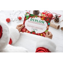 CERTYFIKAT dyplom GRZECZNEGO DZIECKA + podpis Mikołaja A4