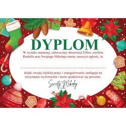 CERTYFIKAT dyplom GRZECZNEGO DZIECKA + podpis Mikołaja A4