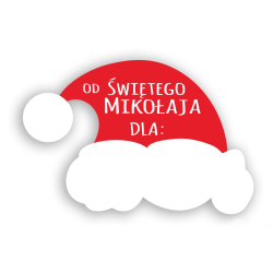 Naklejki DO PODPISYWANIA prezentów OD MIKOŁAJA - 9 szt. 9x6 cm ŚM_1