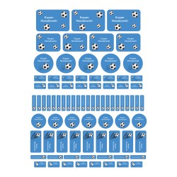 Naklejki imienne wodoodporne z motywem piłkarskim