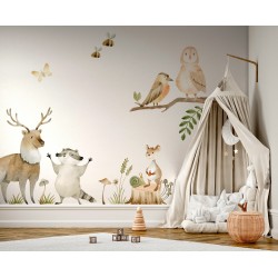 Naklejki na ścianę meble - Leśne Zwierzęta