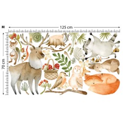 Naklejki na ścianę meble - Leśne Zwierzęta