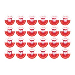 Naklejki patriotyczne 4 cm 24 szt. Święto Niepodległości