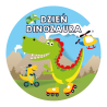 Naklejki Dzień Dinozaura zabawne aktywne fizycznie dinozaury 4 cm 24 szt.