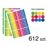 Naklejki motywacyjne Uśmiechnięte buźki, mix kolorów, 612 sztuk