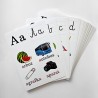 Karty edukacyjne Alfabet Plansze Litery foliowane A4 24 szt