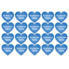 Naklejki Kochanemu Tacie, serduszka, 20 sztuk