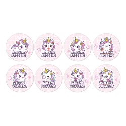 Naklejki Dzielny Pacjent JEDNOROŻCE 8 wzorów 100 szt.