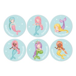 Naklejki Dzielny Pacjent SYRENKI 6 wzorów 100 szt