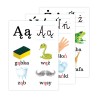 Karty edukacyjne Alfabet Plansze Litery foliowane Rozszerzenie A4 8 szt