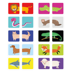 Naklejki do oznaczania butów LEWY PRAWY zwierzątka 10 wzorów