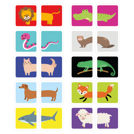 Naklejki do oznaczania butów LEWY PRAWY zwierzątka 10 wzorów