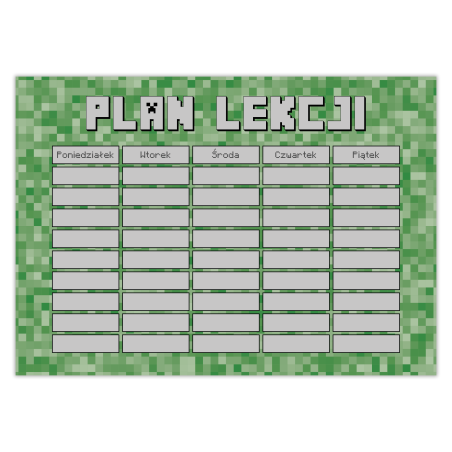 Plan lekcji dla chłopaka Minecraft Pixel A5