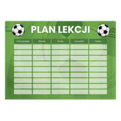 Plan lekcji dla chłopaka Piłka Nożna Sport A5