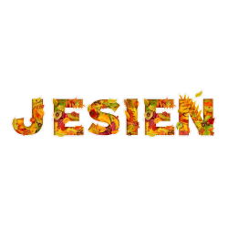 Dekoracja na gazetkę JESIEŃ Napis wycięte litery