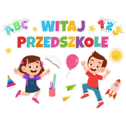 Dekoracja na rozpoczęcie roku przedszkolnego WITAJ PRZEDSZKOLE 17 el.