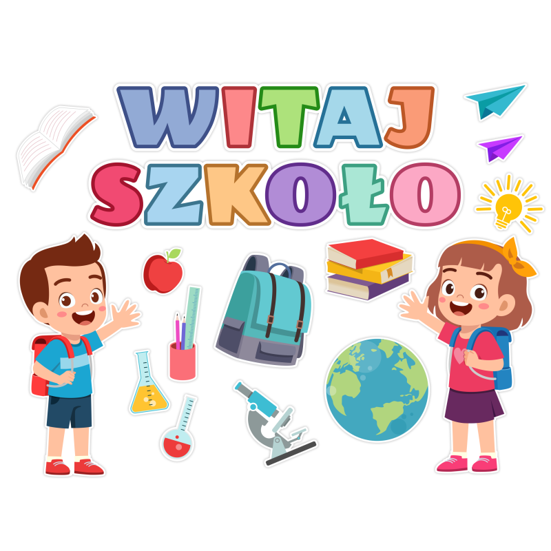Dekoracja na rozpoczęcie roku szkolnego WITAJ SZKOŁO 16 el.