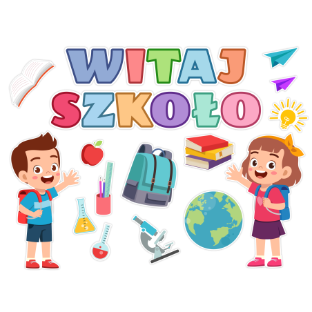 Dekoracja na rozpoczęcie roku szkolnego WITAJ SZKOŁO 16 el.