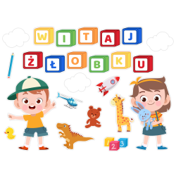 Dekoracja na rozpoczęcie roku w żłobku WITAJ ŻŁOBKU 24 el.