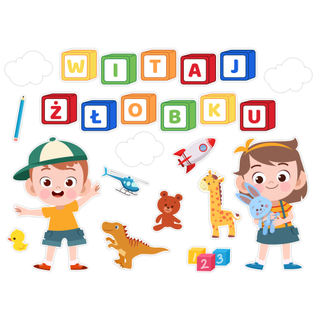 Dekoracja na rozpoczęcie roku w żłobku WITAJ ŻŁOBKU 24 el.