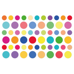 Naklejki Kolorowe Kropeczki Ozdoba DIY Kreatywność DZIEŃ KROPKI 57szt.