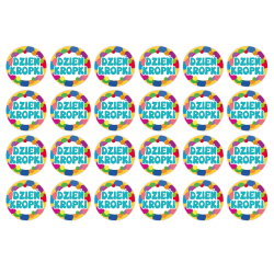 Naklejki na DZIEŃ KROPKI Przedszkole Szkoła Kreatywność Prezent 24 szt.