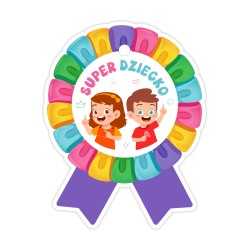 Medale papierowe SUPER DZIECKO Dzień Dziecka Nagroda Prezent 5 sztuk