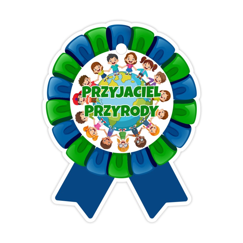 Medale papierowe PRZYJACIEL PRZYRODY Dzień Ziemi Nagroda Prezent 5 sztuk