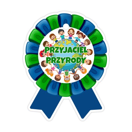 Medale papierowe PRZYJACIEL PRZYRODY Dzień Ziemi Nagroda Prezent 5 sztuk