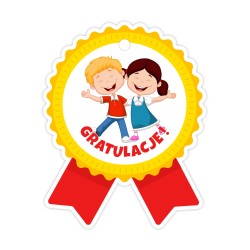 Medale papierowe GRATULACJE Zakończenie Roku Nagroda Prezent 5 sztuk