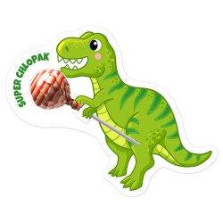 Opakowanie na lizaka DZIEŃ CHŁOPAKA SUPER CHŁOPAK dinozaur prezent