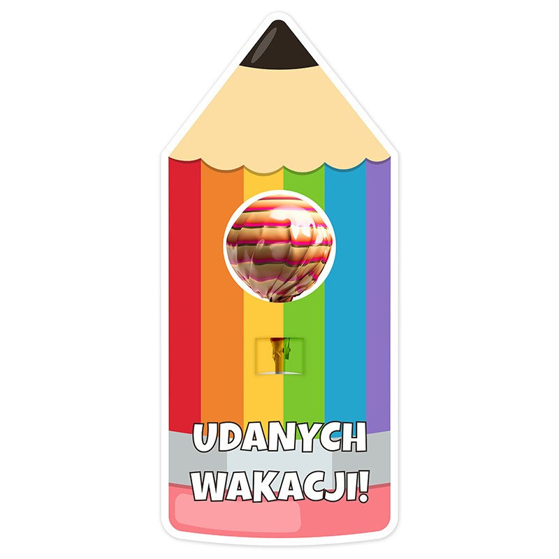 Opakowanie na lizaka ZAKOŃCZENIE ROKU kredka prezent