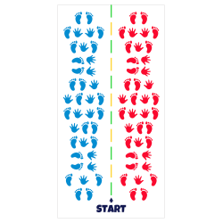 Mata Animacyjna Edukacyjna SKACZĄCE STÓPKI wyścig 100x200 cm