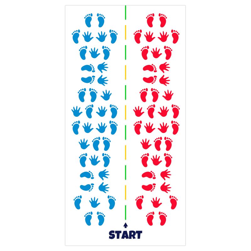 Mata Animacyjna Edukacyjna SKACZĄCE STÓPKI wyścig 100x200 cm