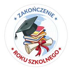 Naklejki Zakończenie Roku Szkolnego na prezenty koniec roku 24szt.