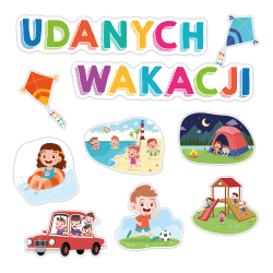 Dekoracja na koniec roku UDANYCH WAKACJI 10 el.