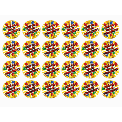 Naklejki Okolicznościowe URODZINOWE - DZIŚ SĄ MOJE URODZINY prezent 24 szt.