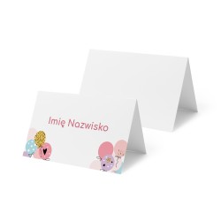 Winietki Urodzinowe Jednorożec Różowe Dziewczynka 9 sztuk personalizowane