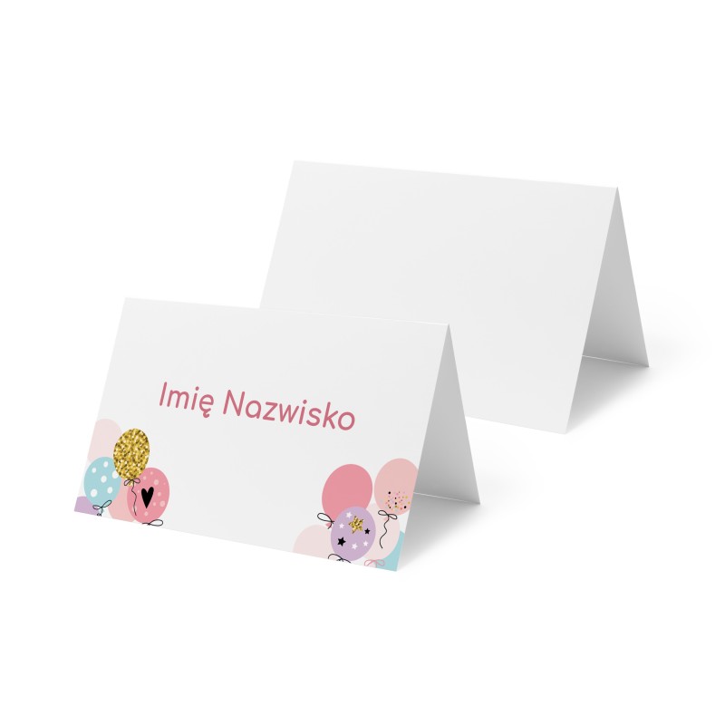 Winietki Urodzinowe Jednorożec Różowe Dziewczynka 9 sztuk personalizowane