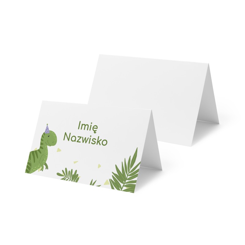 Winietki Urodzinowe Dinozaury Dla Chłopca Zielone 9 sztuk personalizowane