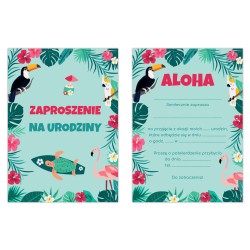 Zaproszenie Urodzinowe Aloha Tropikalne Hawajskie Urodziny A6