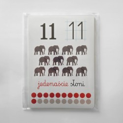 Karty edukacyjne Liczby Plansze foliowane od 11 do 20 A5 10 szt