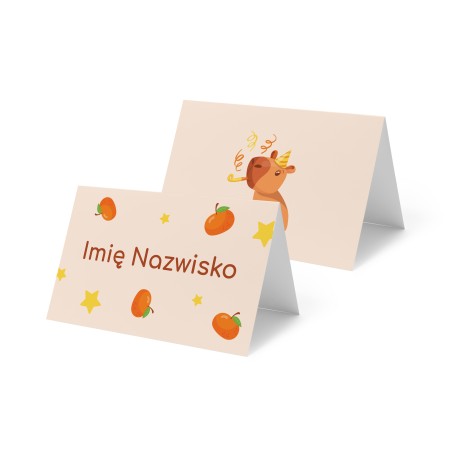 Winietki Urodzinowe Kapibary Zwierzę Beżowe 9 sztuk personalizowane