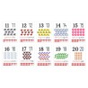 Karty edukacyjne Liczby Plansze foliowane od 11 do 20 A5 10 szt