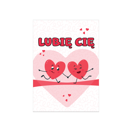 Kartka Walentynkowa LUBIĘ CIĘ pocztówka A6 serca