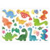 Naklejki urocze DINOZAURY dla dzieci arkusz A4 29 szt.