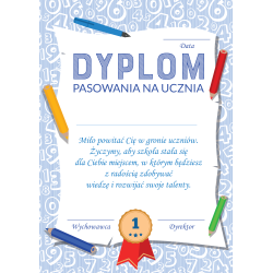 DYPLOM Pasowania na ucznia kredki