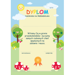 DYPLOM Pasowania na przedszkolaka